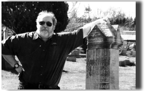 Me standing at the headstone from Night of the Living Dead Me standing at the headstone from Night of the Living Dead