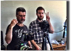 Camera operators on a corporate shoot. Camera operators on a corporate shoot.