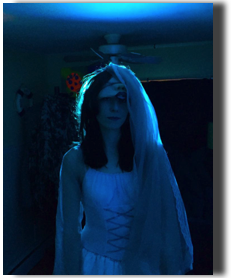 On the set of The Gown